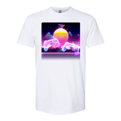 Retro Wave 80's Video Game Controllers Softstyle® CVC T-Shirt