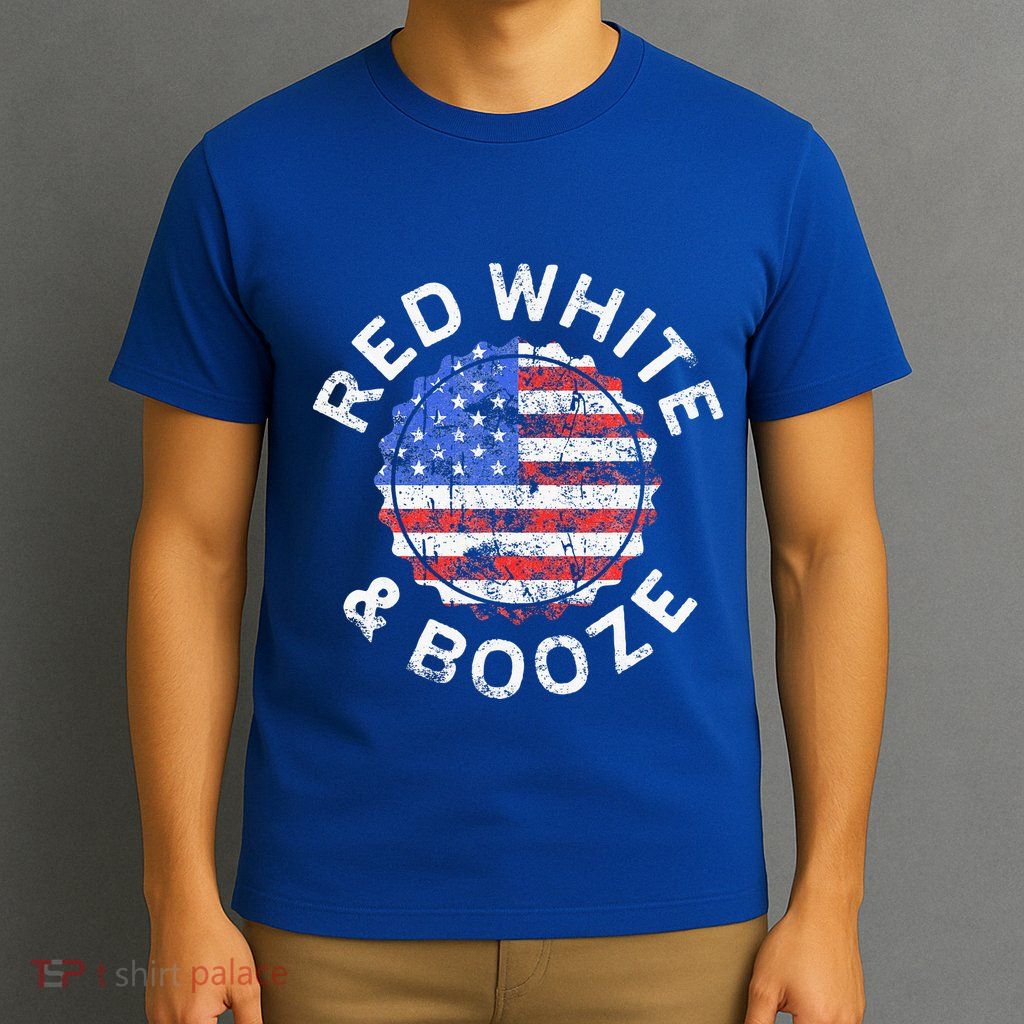 Red White And Booze Drinking T-Shirt