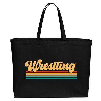 Retro Wrestling Apparel Wrestling Cotton Canvas Jumbo Tote