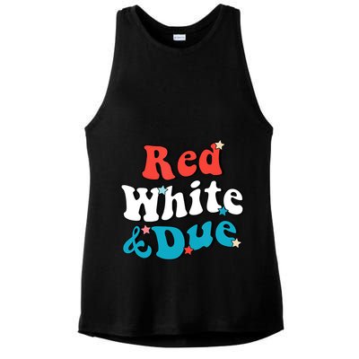 Red White And Due 4th Of July USA Baby Reveal American Ladies PosiCharge Tri-Blend Wicking Tank