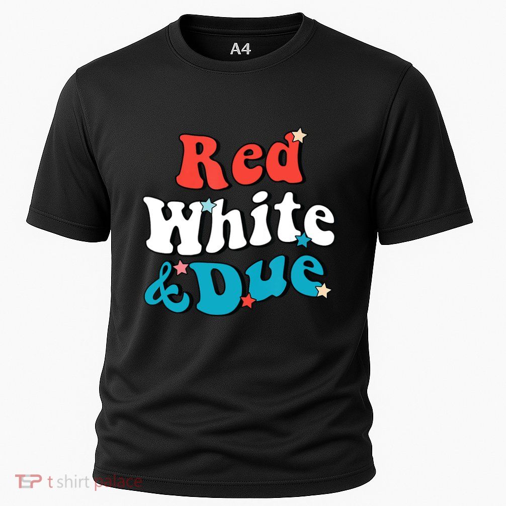 Red White And Due 4th Of July USA Baby Reveal American Performance Shirt