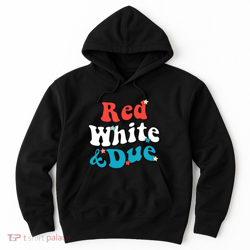 Red White And Due 4th Of July USA Baby Reveal American Hoodie
