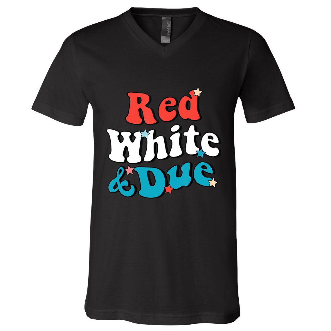 Red White And Due 4th Of July USA Baby Reveal American V-Neck T-Shirt