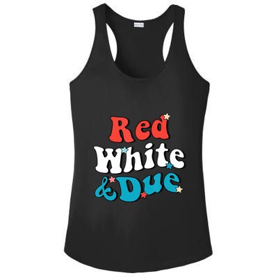 Red White And Due 4th Of July USA Baby Reveal American Ladies PosiCharge Competitor Racerback Tank