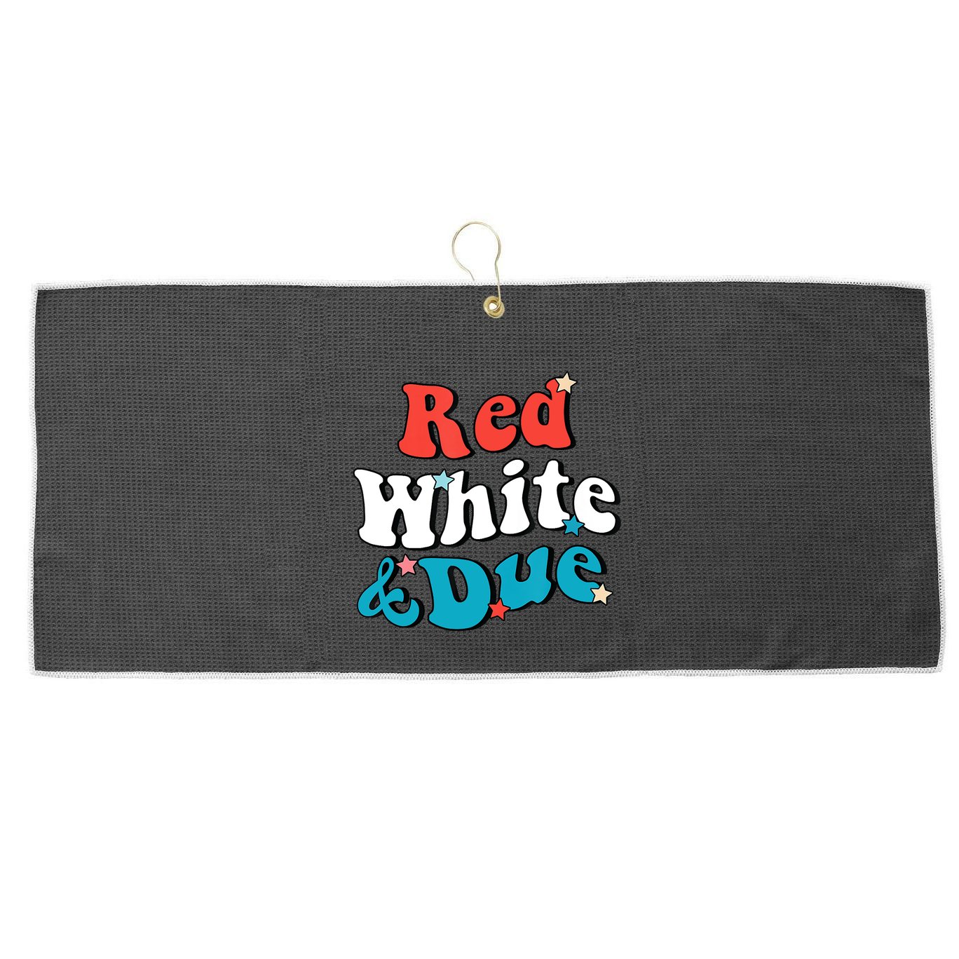 Red White And Due 4th Of July USA Baby Reveal American Large Microfiber Waffle Golf Towel