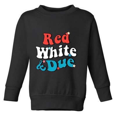 Red White And Due 4th Of July USA Baby Reveal American Toddler Sweatshirt