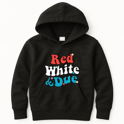 Red White And Due 4th Of July USA Baby Reveal American Kids Hoodie