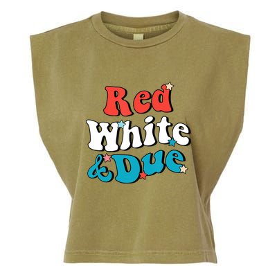 Red White And Due 4th Of July USA Baby Reveal American Garment-Dyed Women's Muscle Tee