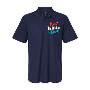 Red White And Due 4th Of July USA Baby Reveal American Softstyle Adult Sport Polo