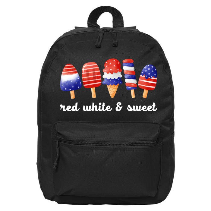 Red White And Sweet 4th Of July 16 in Basic Backpack
