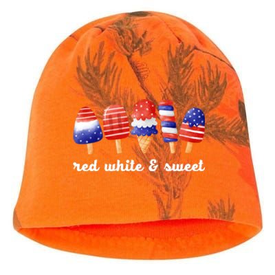 Red White And Sweet 4th Of July Kati - Camo Knit Beanie