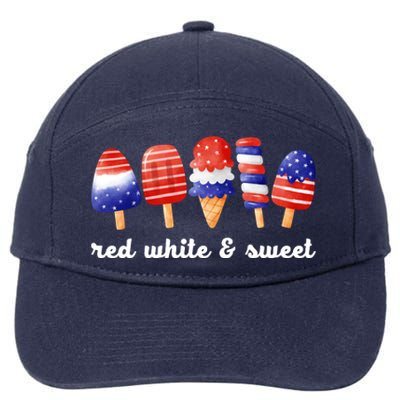 Red White And Sweet 4th Of July 7-Panel Snapback Hat