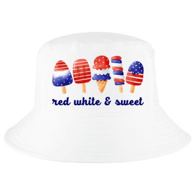 Red White And Sweet 4th Of July Cool Comfort Performance Bucket Hat