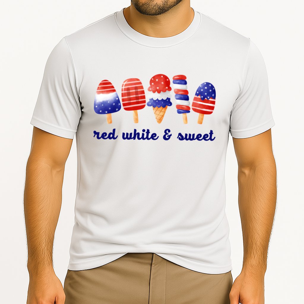 Red White And Sweet 4th Of July Cooling Performance Crew T-Shirt