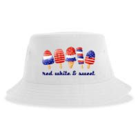 Red White And Sweet 4th Of July Sustainable Bucket Hat