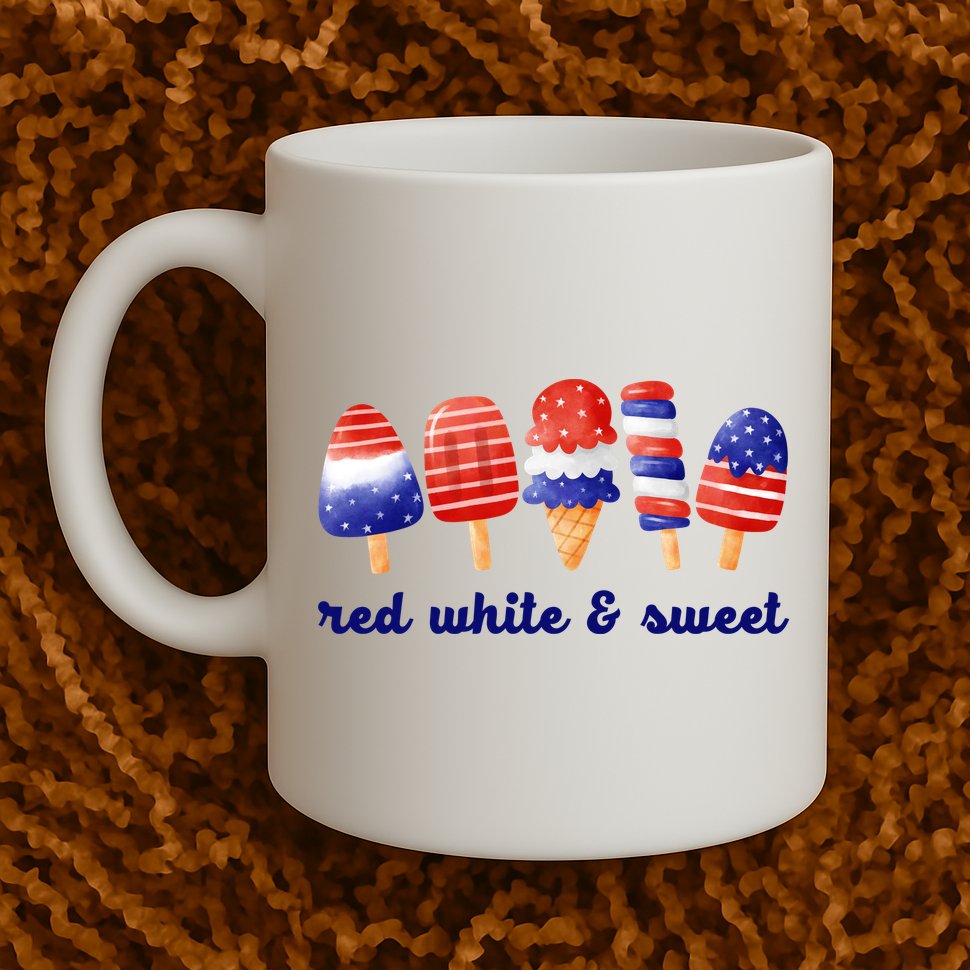 Red White And Sweet 4th Of July Mug