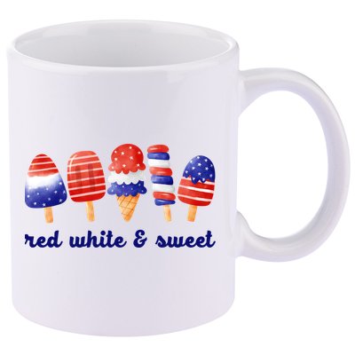 Red White And Sweet 4th Of July 11oz C Handle Ceramic Mug