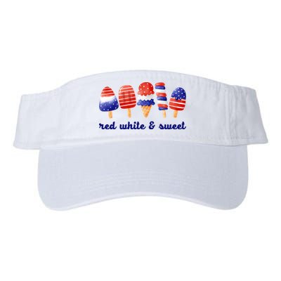 Red White And Sweet 4th Of July Visor