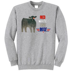 red white and beef Tall Sweatshirt