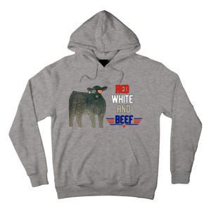 red white and beef Tall Hoodie