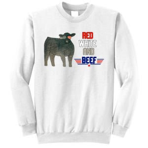 red white and beef Sweatshirt