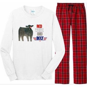 red white and beef Long Sleeve Pajama Set