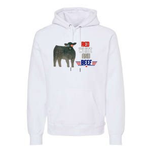 red white and beef Premium Hoodie