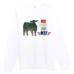 red white and beef Premium Crewneck Sweatshirt