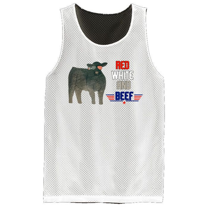 red white and beef Mesh Reversible Basketball Jersey Tank