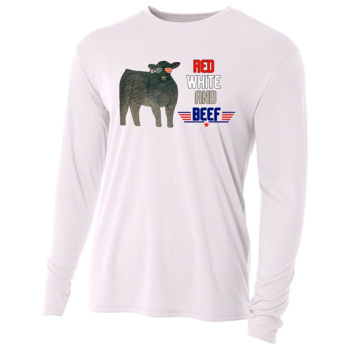 red white and beef Cooling Performance Long Sleeve Crew