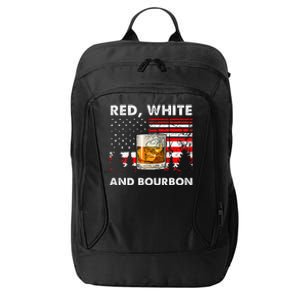 Red White And Bourbon Patriotic American Usa Flag City Backpack