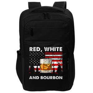 Red White And Bourbon Patriotic American Usa Flag Impact Tech Backpack