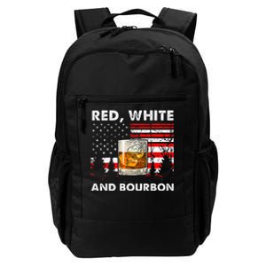 Red White And Bourbon Patriotic American Usa Flag Daily Commute Backpack