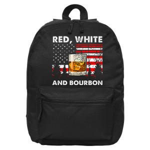 Red White And Bourbon Patriotic American Usa Flag 16 in Basic Backpack