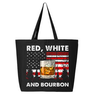 Red White And Bourbon Patriotic American Usa Flag 25L Jumbo Tote