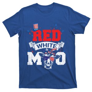 Red White And Moo American Patriot Cow Lover Gift T-Shirt