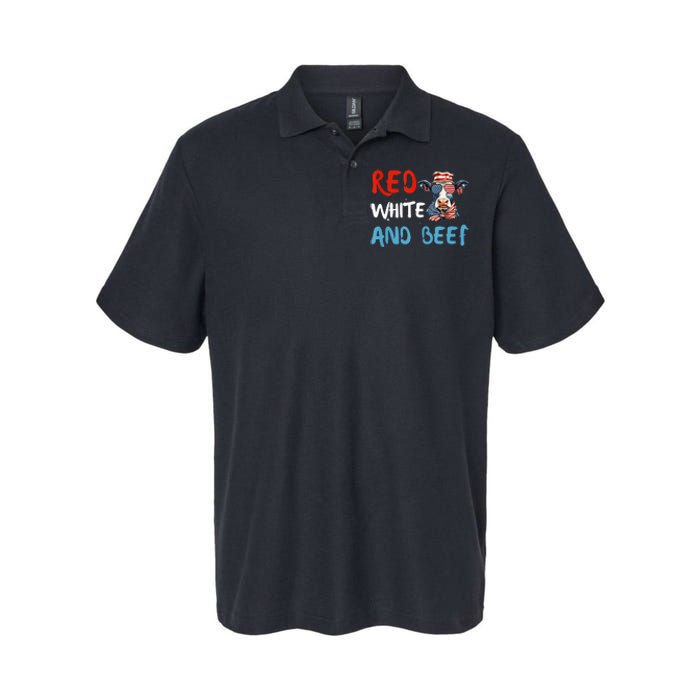 red white and beef 4th Of July cattle cow  Softstyle Adult Sport Polo