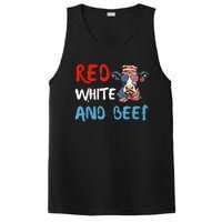 red white and beef 4th Of July cattle cow  PosiCharge Competitor Tank