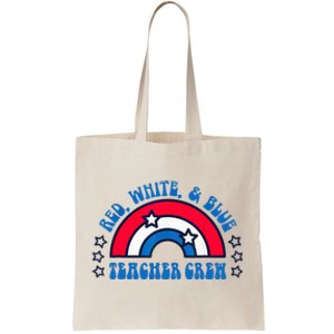 Red White and blue Teacher Crew 4th of July for teacher love Tote Bag