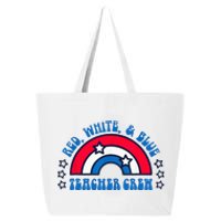 Red White and blue Teacher Crew 4th of July for teacher love 25L Jumbo Tote