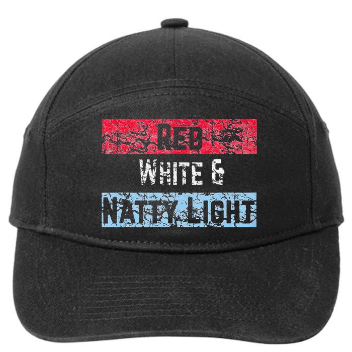 Red White And Natty Light 4th Of July 7-Panel Snapback Hat