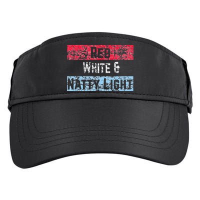 Red White And Natty Light 4th Of July Adult Drive Performance Visor
