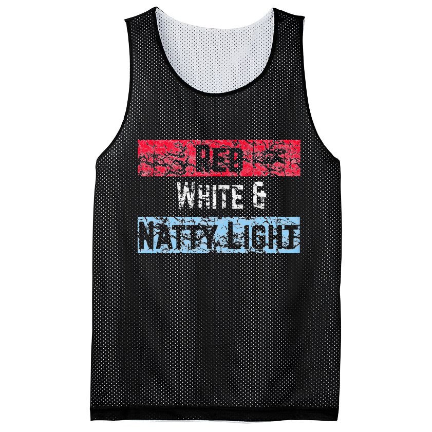Red White And Natty Light 4th Of July Mesh Reversible Basketball Jersey Tank