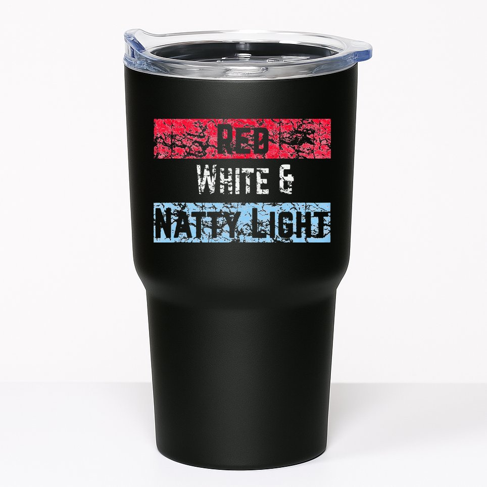 Red White And Natty Light 4th Of July Tumbler