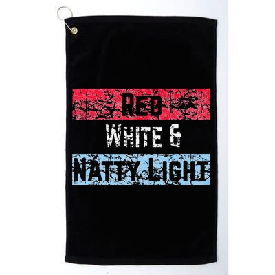Red White And Natty Light 4th Of July Golf Towel
