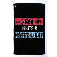 Red White And Natty Light 4th Of July Golf Towel