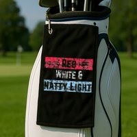 Red White And Natty Light 4th Of July Golf Towel