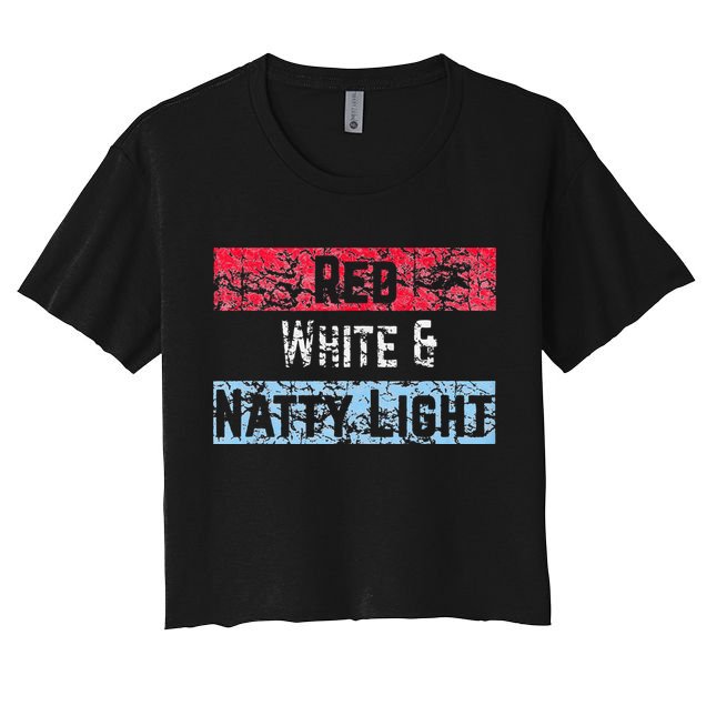 Red White And Natty Light 4th Of July Crop Top