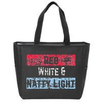 Red White And Natty Light 4th Of July Zip Tote Bag