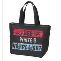 Red White And Natty Light 4th Of July Zip Tote Bag